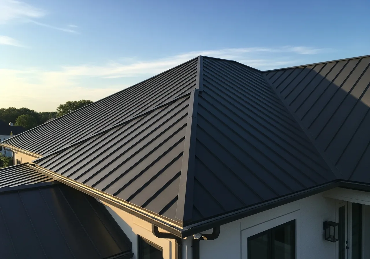 Standing-seam metal accent roof in Lowes Island, Sterling